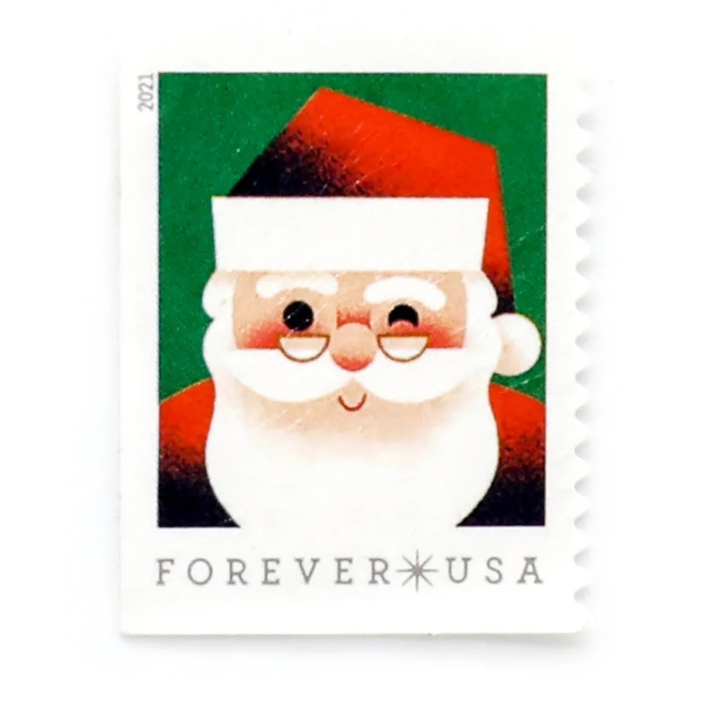 100 Visit From St. Nick 2021 Forever Postage Stamps USPS Christmas Cards Santa‎